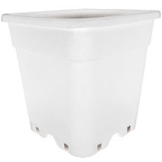 Maceta Cuadrada Reforzada Blanca 18L